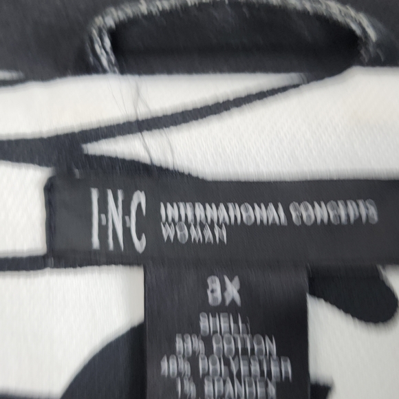 5/$30 INC International Concepts Monochrome Floral Jacket size 3X - Picture 4 of 8